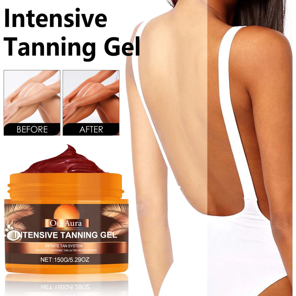 Carroten Tanning Gel Accelerate dark skin Enhance melanin Tan accelerator Cream Long lasting hydrating Sunless Tanning Products Oasis Select