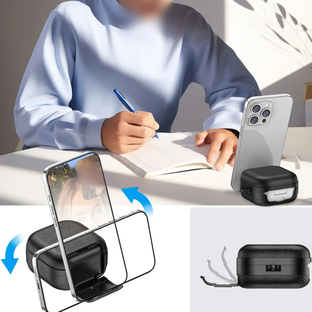 Shock Absorbing Protective Cover with Secure Lock and Adjustable Phone Stand Compatible with For Samsung Buds 4 and 4 Pro Oasis Select
