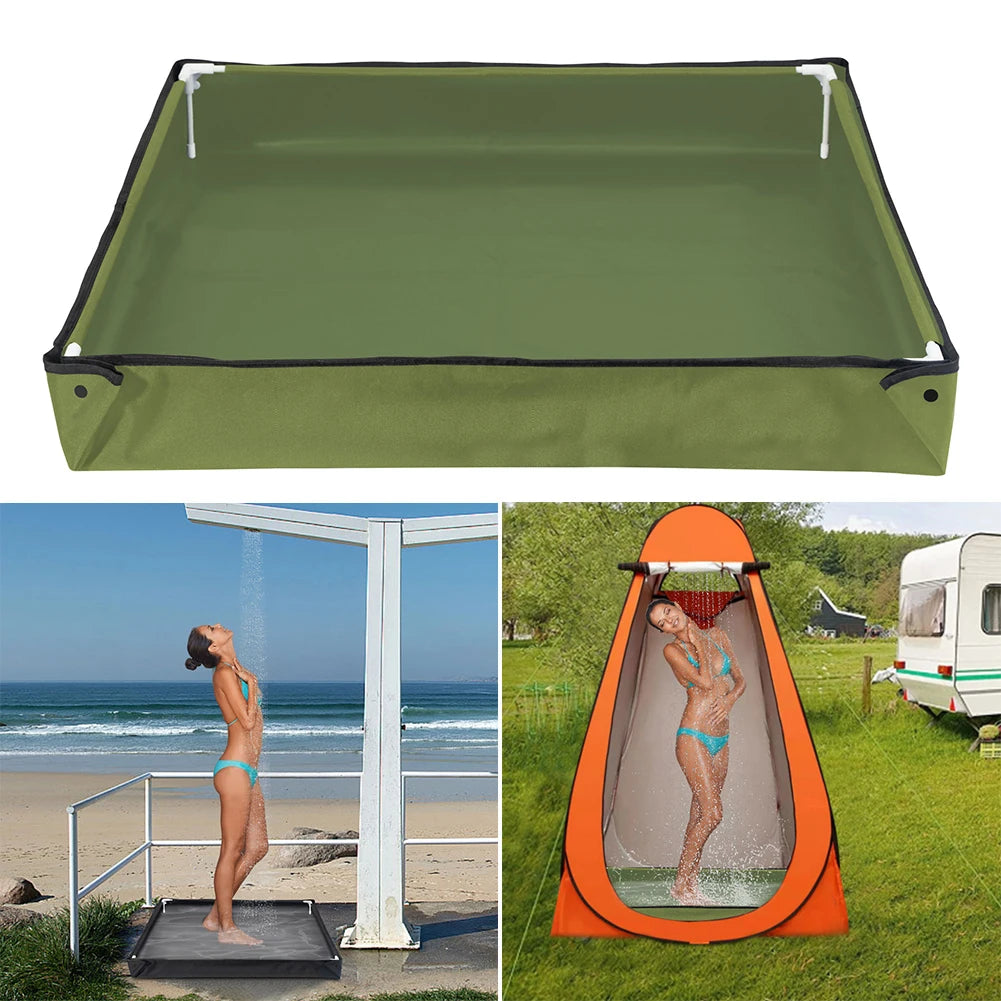Foldable Shower Base with Drain – Camping, Pet & Beach Tray Portable Shower Tray Oasis Select