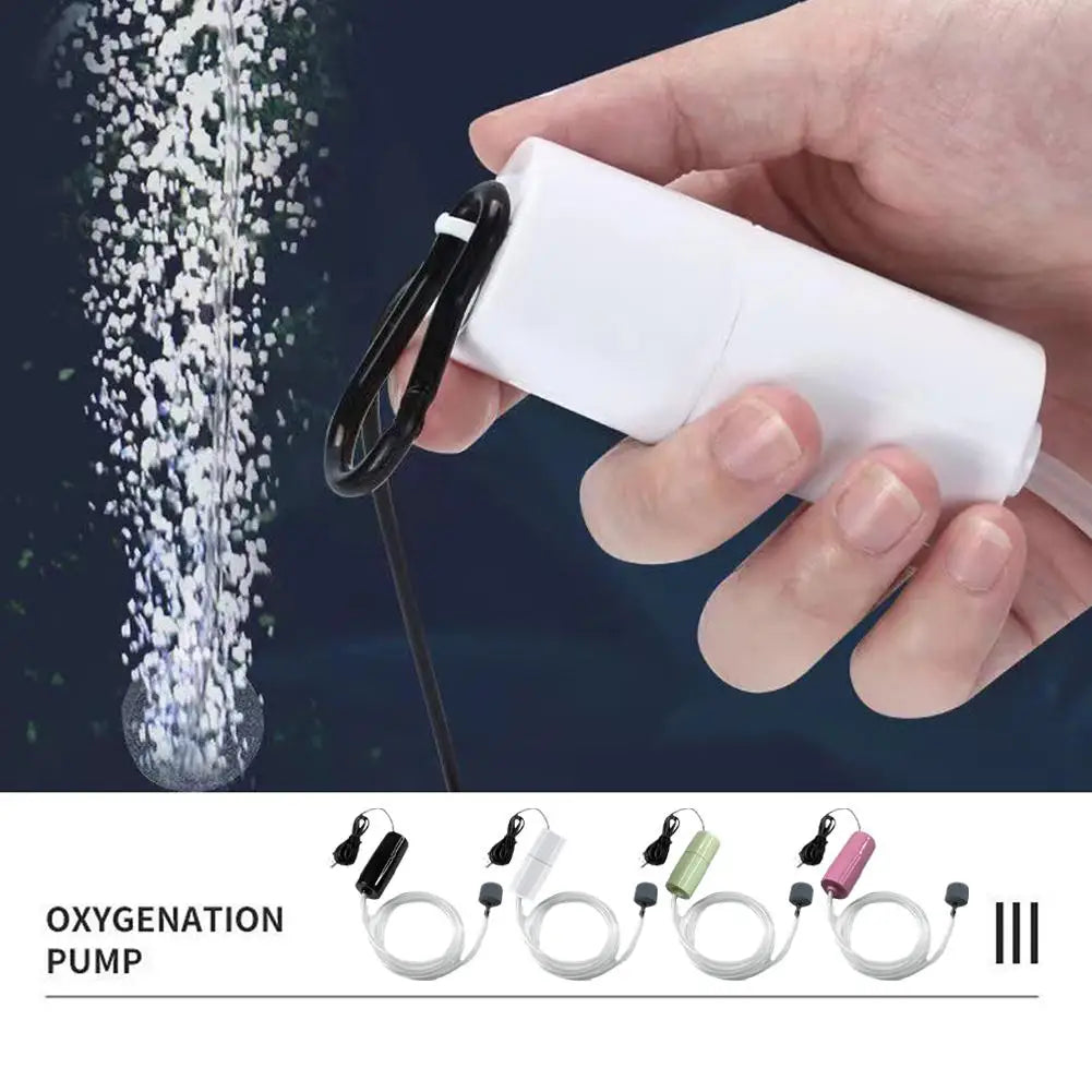 Silent Oxygenator Small Oxygen Pump Portable Mini USB Charging Fish Tank Oxygen Pump Fish Farming Aquarium Supplies Oasis Select