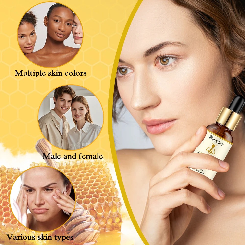 SUYARUN Vitamin E & Hyaluronic Acid Honey Face Serum - Hydrating Anti-Aging Brightening Skin Care, Nourishing Repair. Oasis Select