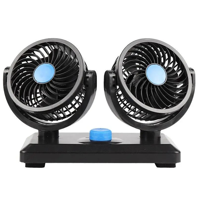 Professional Dual Fans 360 Rotation Multi Angle Cooling Fan For Sedan RV Truck Boat Vehicles Camping Office Desk Use Accessory Oasis Select