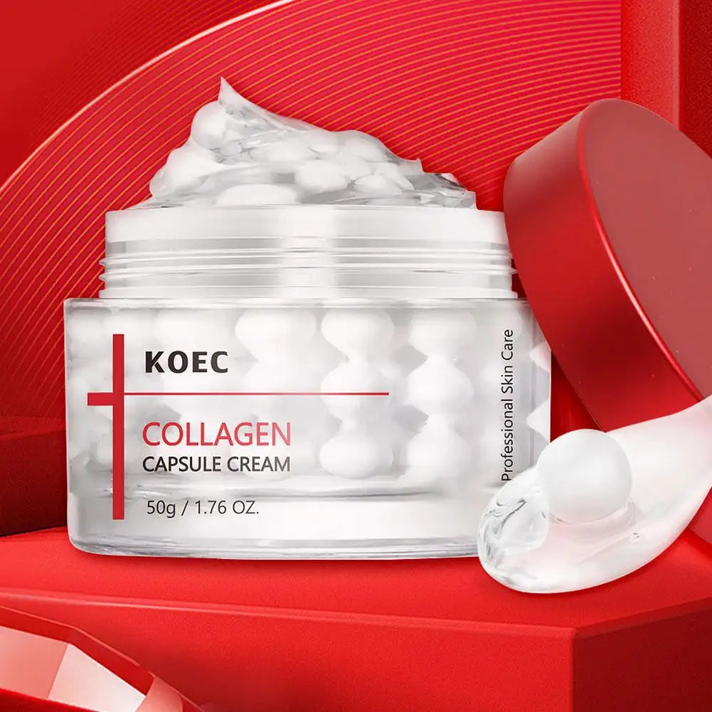 KOEC Collagen Capsule Cream 50g Improve Dryness And Fine Lines Professional Skin Care Firming Hydrating Collagen Face Cream Oasis Select