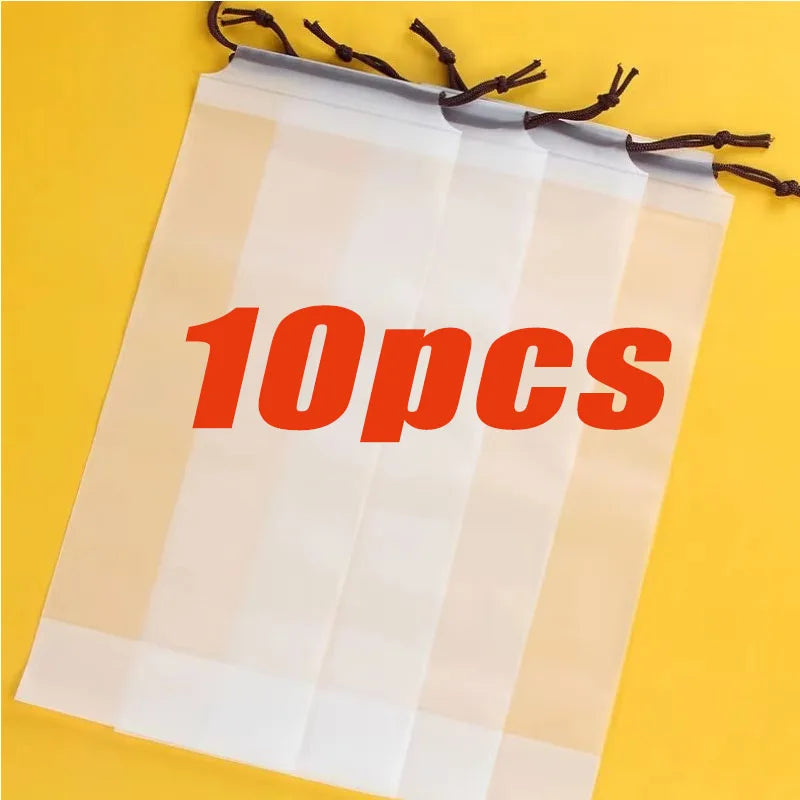 5-40pcs Umbrella Storage Bag, Semi Transparent Plastic Waterproof Umbrella Cover, Portable Drawstring Bag For Home Storage Oasis Select 10pcs