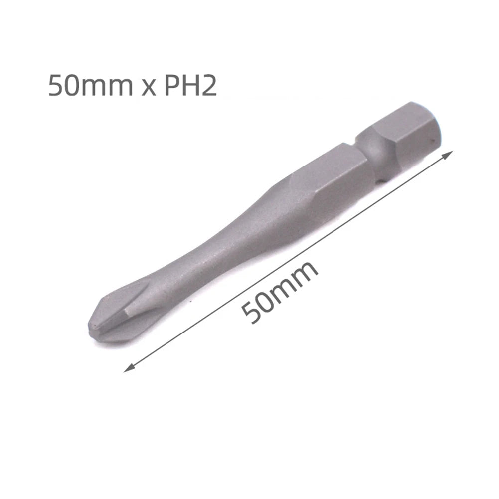 50mm Hex Screwdriver Bits Set – PH1 PH2 PH3 & Slotted SL3–SL6 Screwdriver Bit Set Oasis Select PH2