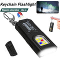 Mini Keychain Flashlight with Magnet Rechargeable Multifunction Torch Lamp Portable Clip on Flashlight Waterproof Camping Light Oasis Select Keychain Flashlight