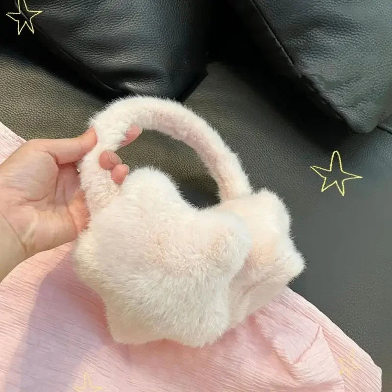 Star Plush Earmuffs – Fluffy Windproof Winter Ear Warmers