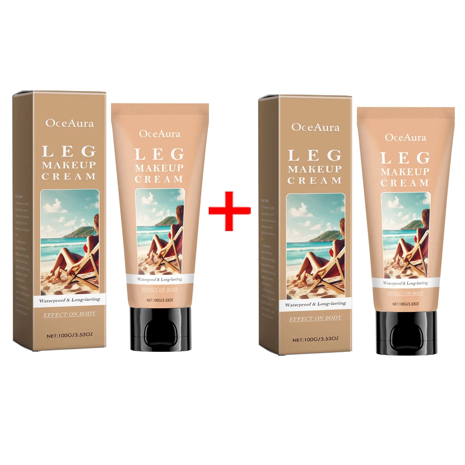 OceAura Leg Makeup Lotion – Waterproof Body Foundation Body Foundation Lotion Oasis Select C X 2PCS