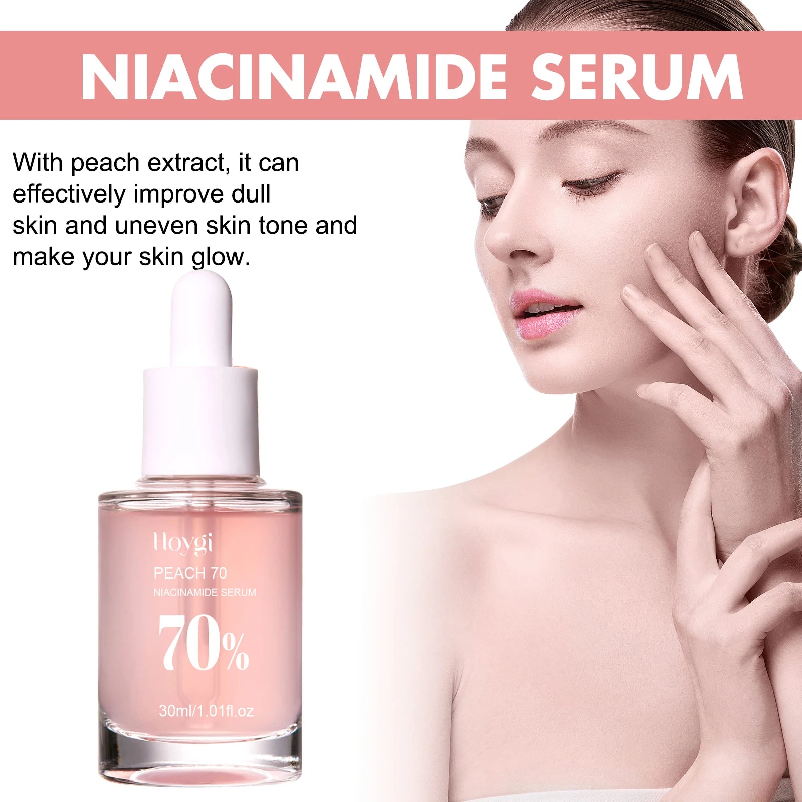 Peach Niacinamide Serum – Dark Spots, Pores & Brightening