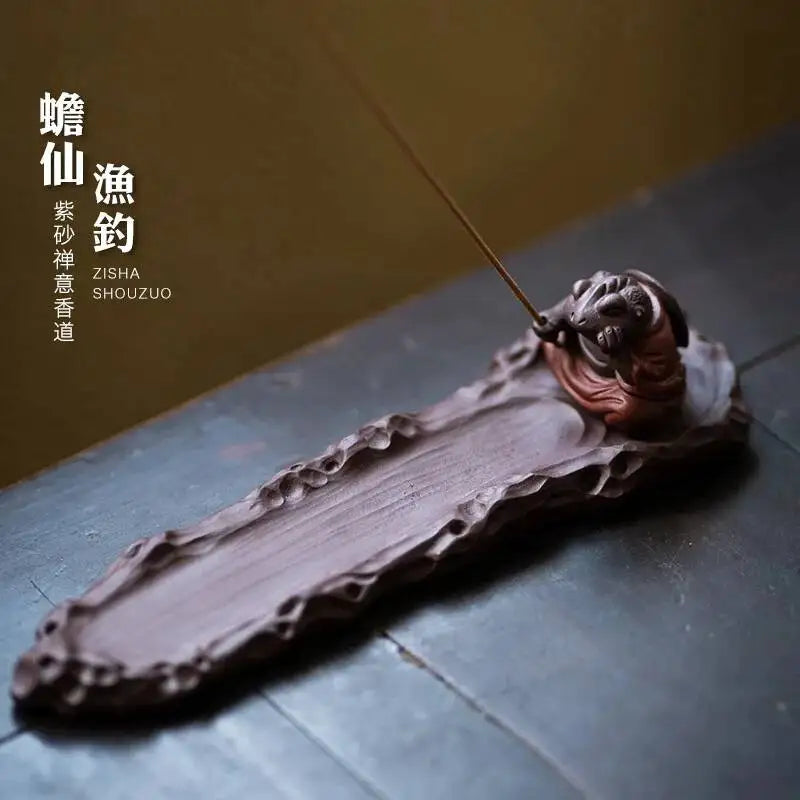 Mini Tea Pet Immortal Golden Incense Holder Ornament Tea Play Tea Ceremony Incense Stick Accessories Oasis Select