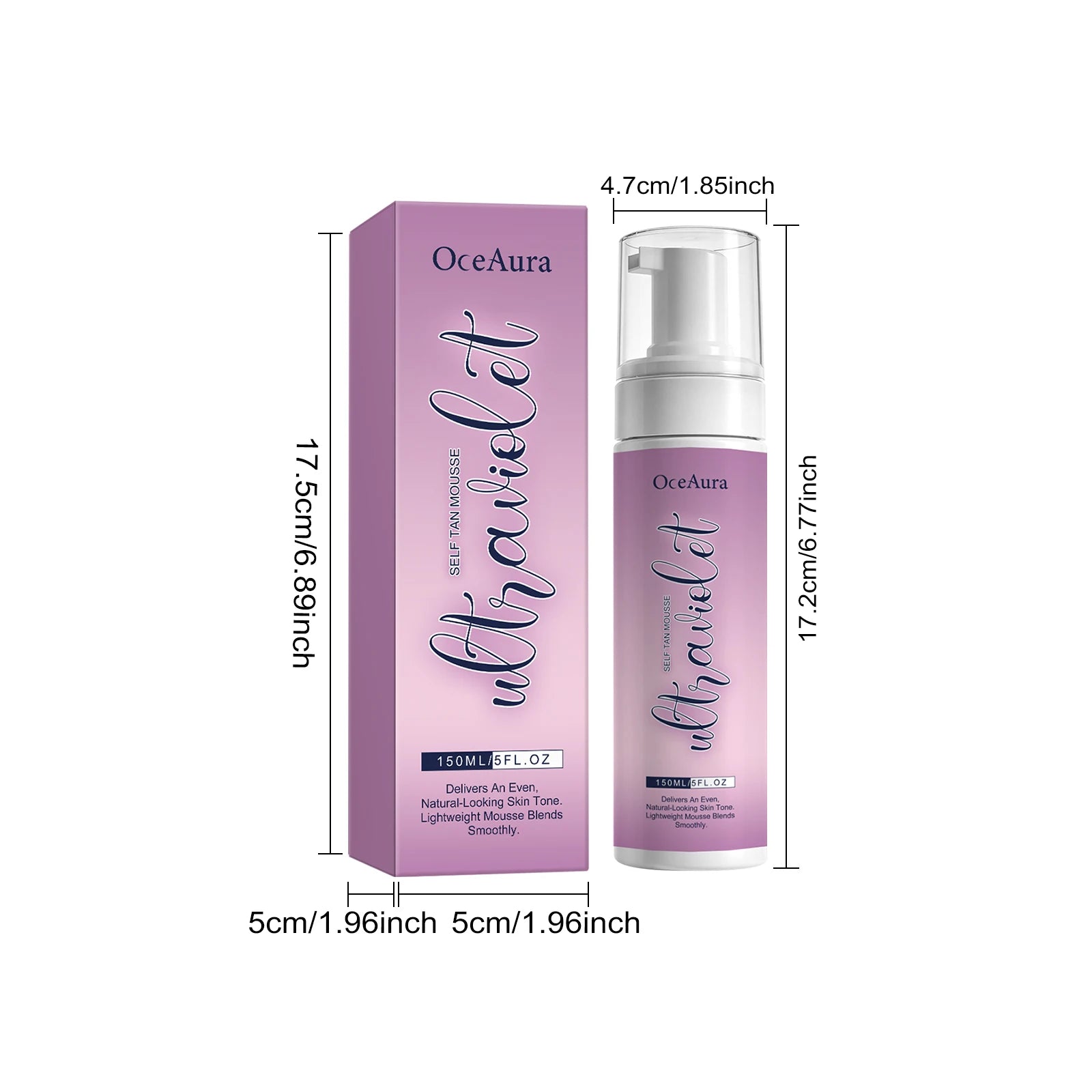 Self Tan Mousse Sunless Tanning Foam Natural Bronzing Sunless Tanner for Body Instant Glow Moisturizing Foam Help Darken Glowing Oasis Select
