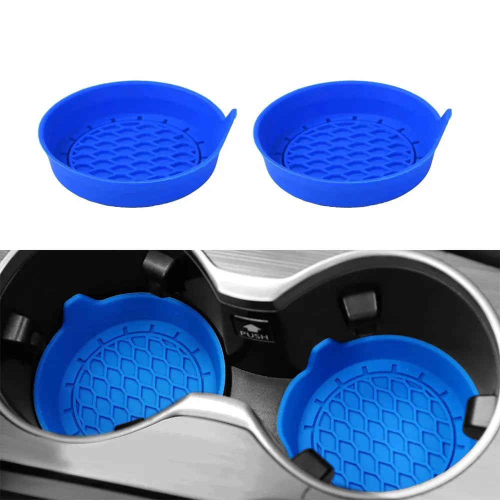 8cm Silicone Car Cup Holder Coaster – Anti-Slip Waterproof