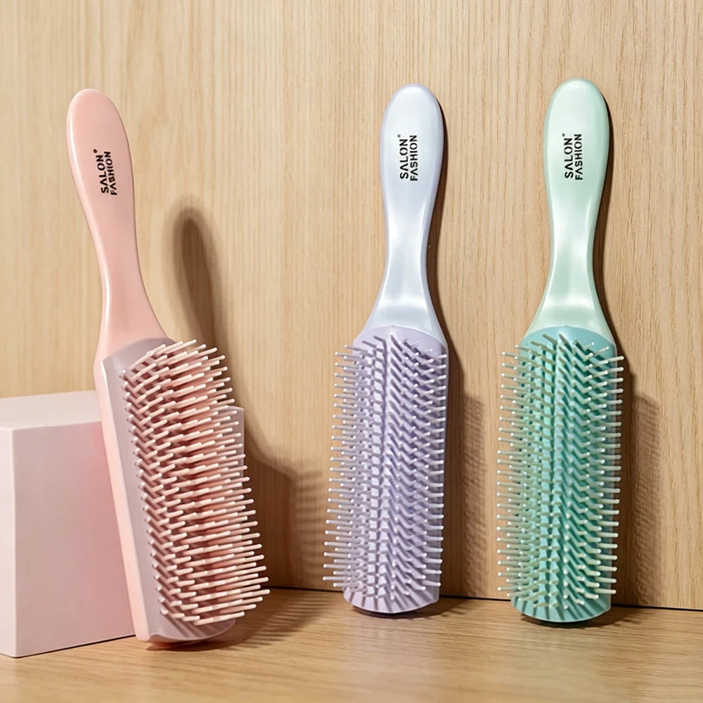 9-Row Detangling Hair Brush – Cushion Scalp Massage Comb Detangling Hair Brush Oasis Select