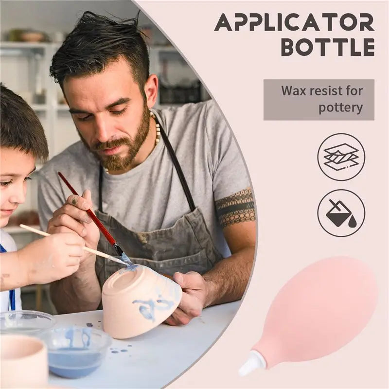 LIKE WISH Precision Tip Applicator Bottle Metal For Pottery Glaze Sliding Tail Pottery Glaze Squeeze Bottle For Clay Sup Oasis Select Default Title