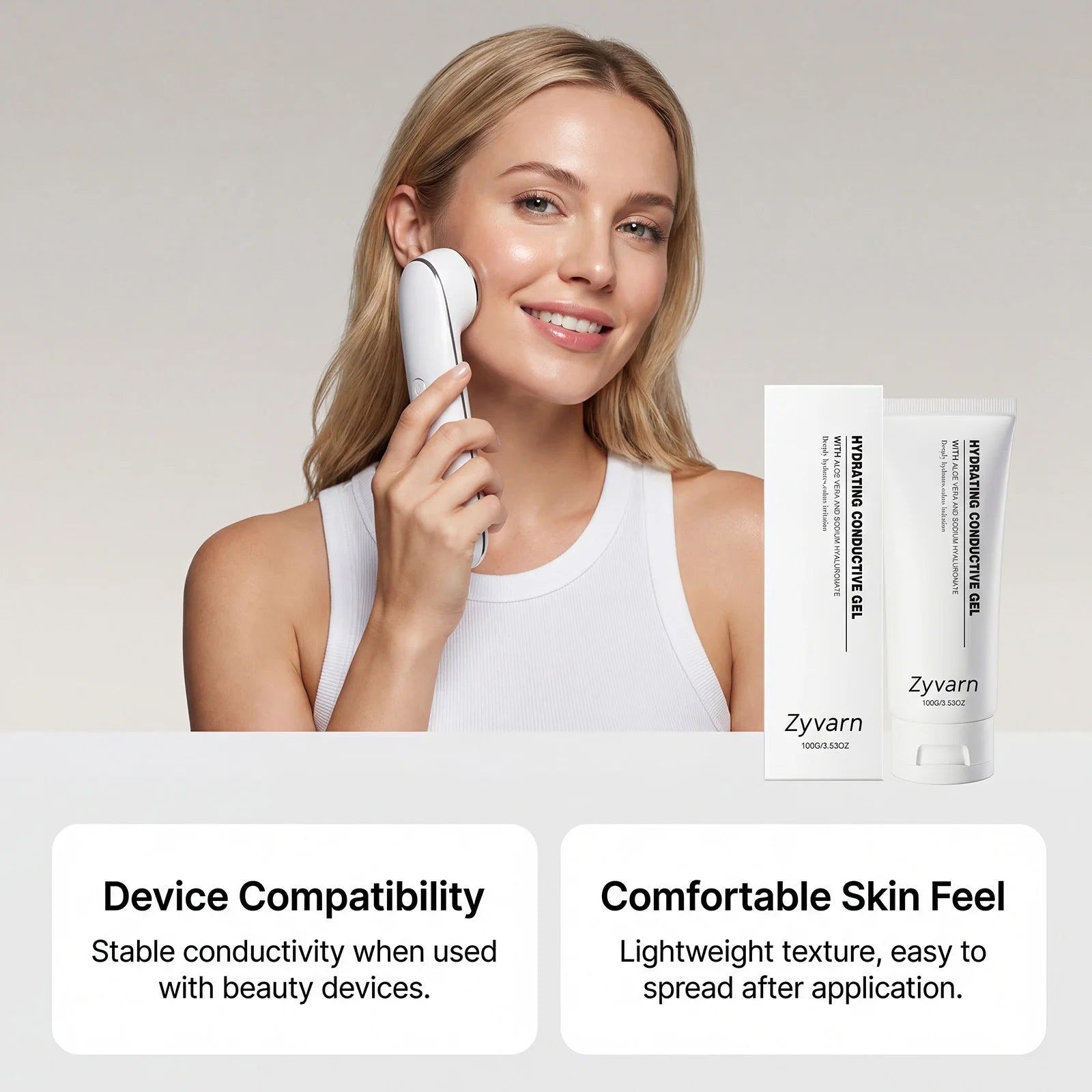 Aloe Vera Hydrating Gel for Beauty Devices Moisturizing Softening Skin Reduce Redness Hydrating Calming Skin Reduces Irritation Oasis Select