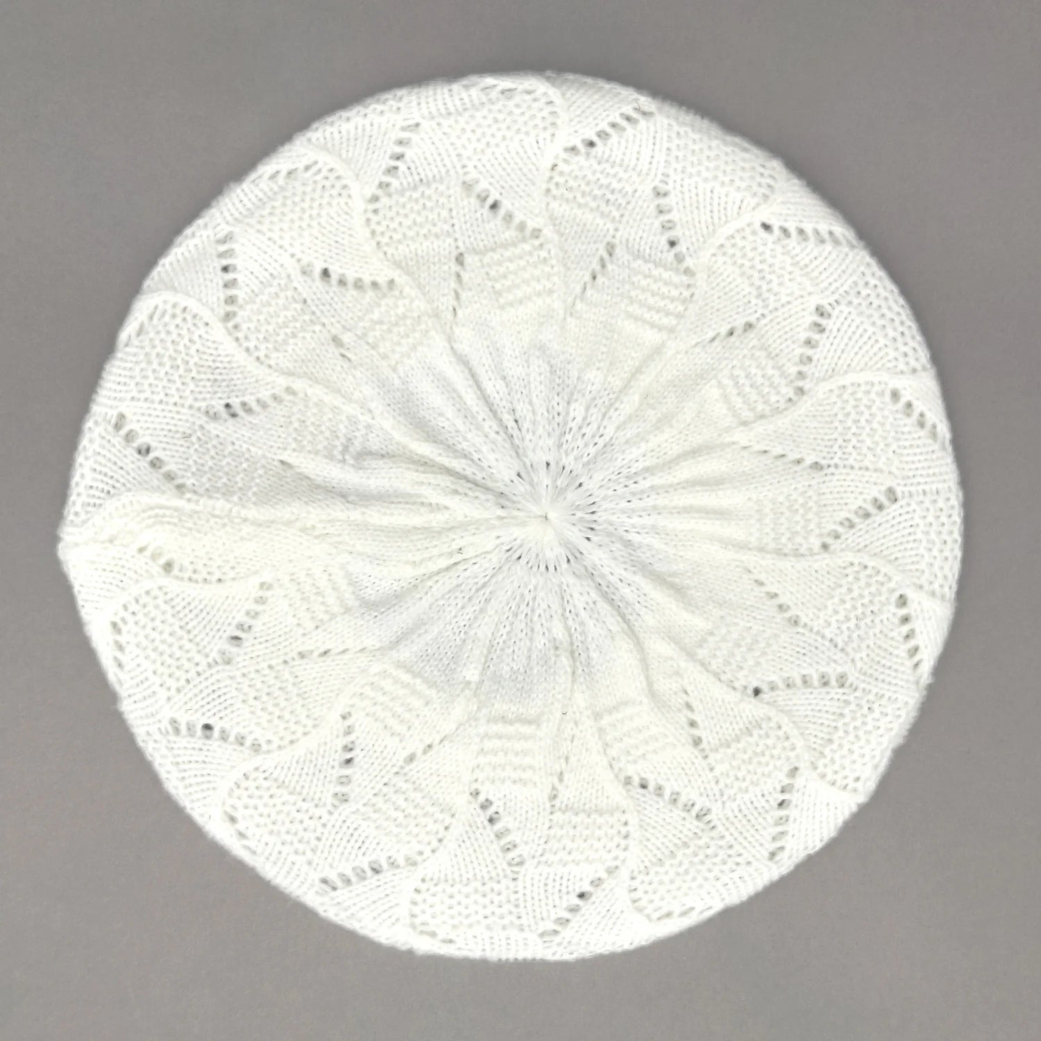 Mesh breathable beret, lightweight and soft artist hat, fresh and artistic bud hat Oasis Select WHITE