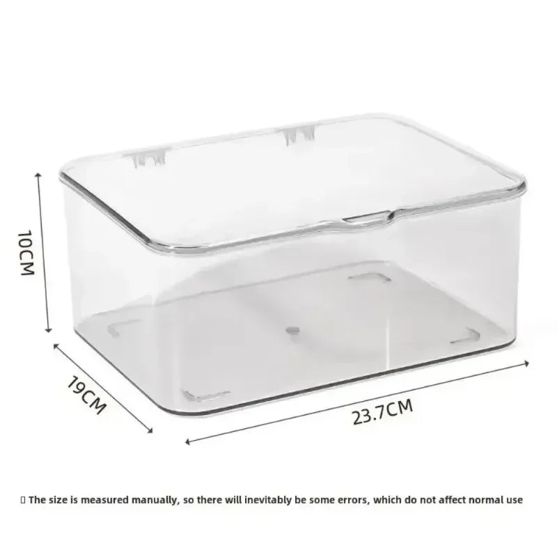 Acrylic Clear Clamshell Storage Organizer Box Multi-Purpose Stationery Essentials for Home Office Oasis Select