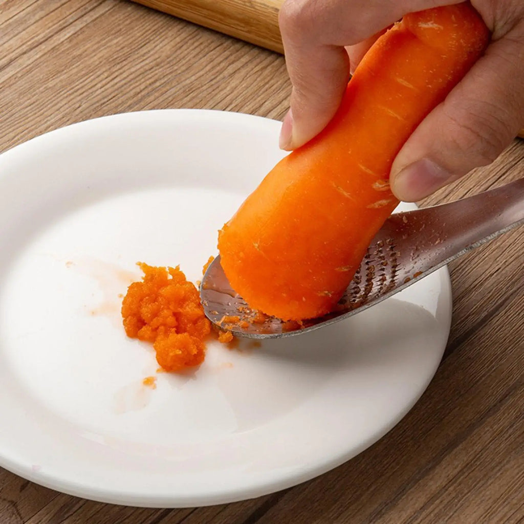 Stainless Steel Garlic Ginger Fruits Root Vegetable Grater Grinder Spoon Versatile Kitchen Ginger Fruits Vegetable Masher Oasis Select