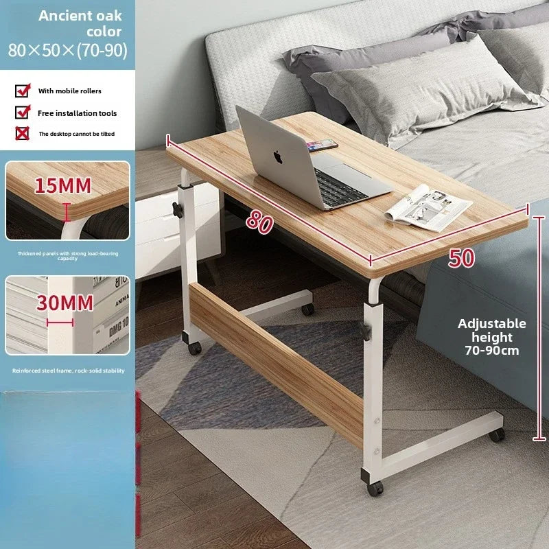 Multi-functional Household GoodsRemovable Bedside Table Lifting Table Lazy Computer Table Oasis Select Ancient Oak-B