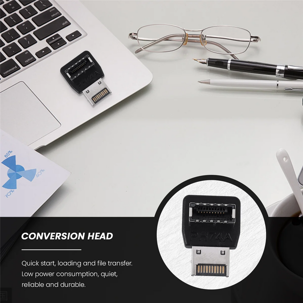 Computer Motherboard Type-E USB 3.1 Type-E Interface 90 Degree Steering Elbow Front Type-C Installed Adapter(PH74A) Oasis Select