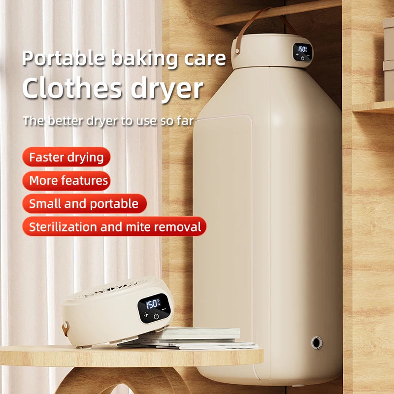 Portable Electric Dryer Multifunctional Dryer Foldable Timed Fast Drying Low-noise Warm Air Heating Clothing Care Mini Dryer Oasis Select