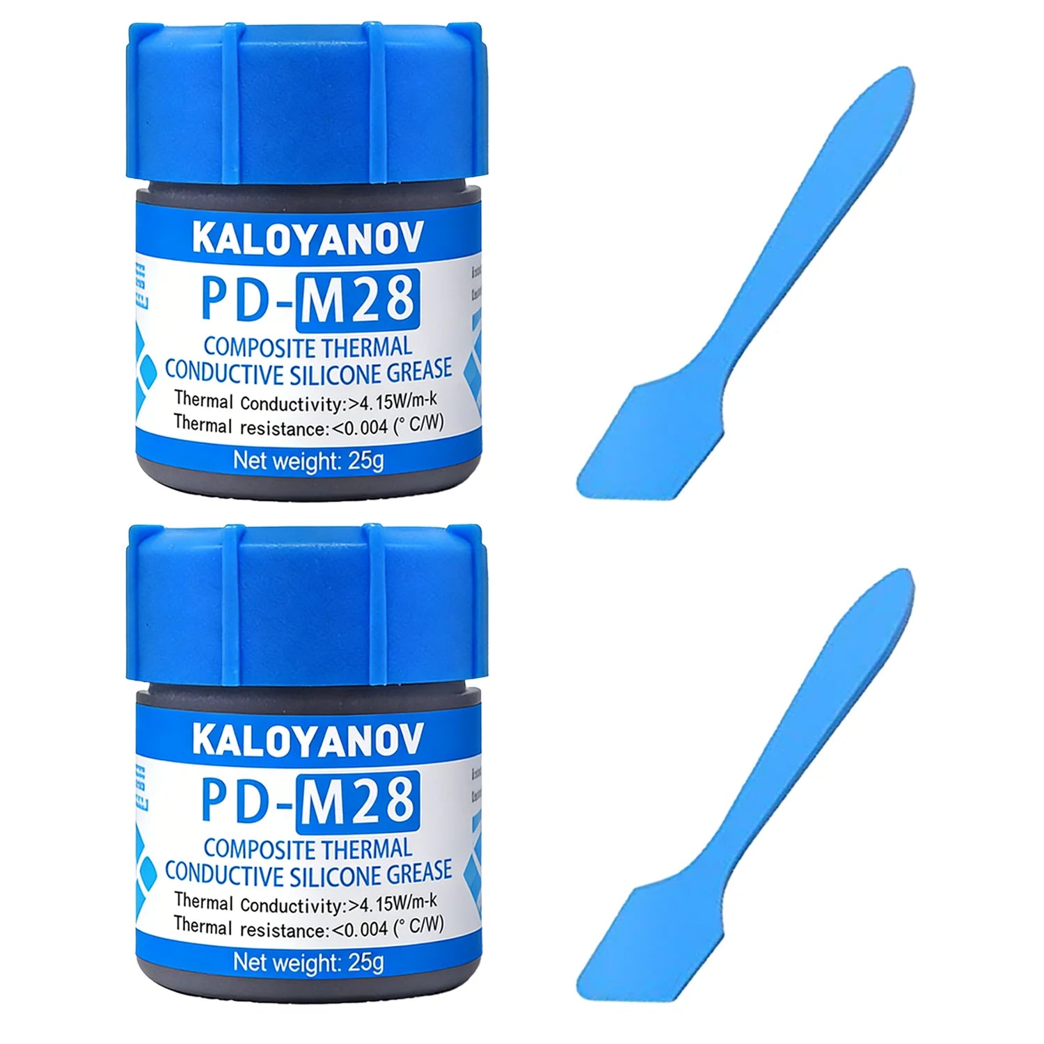 Advanced 25g CPU GPU Thermal Paste. High Heat Transfer Cooling Compound Grease with Scraper Tool for Processor Heatsinks Oasis Select PD-28M 2PCS