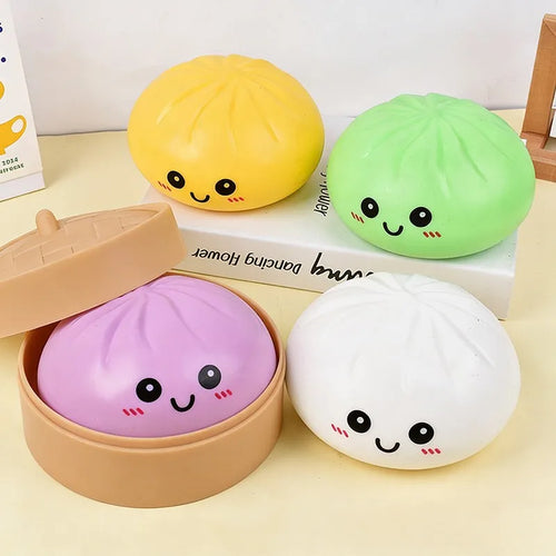 10cm Glitter Flash Dumpling Squishy Toy, Slow Rebound Decompression Squeeze Ball, Stress Relief Toy for Home Office & Party Gift Oasis Select