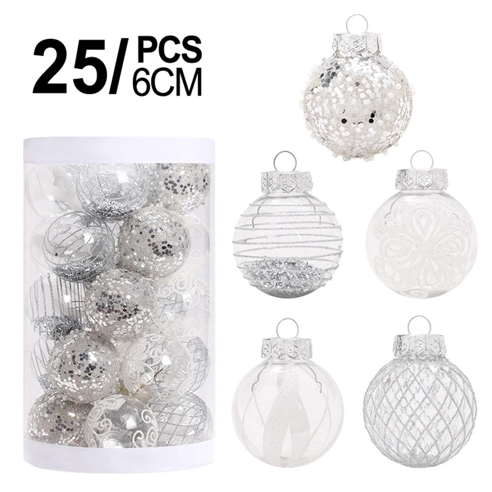 Pendant Christmas Ball Outdoor Indoor Living Room Festive Atmosphere For Holiday Wedding Ornaments Tree High Quality Oasis Select Silver China Mainland