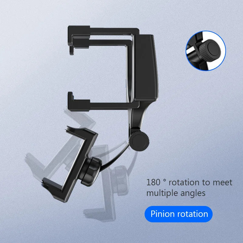 SEAMETAL Rearview Mirror Phone Holder for Car Free Rotation Adjustment Phone Mount Stable Gripper Smartphone Navigation Bracket Oasis Select