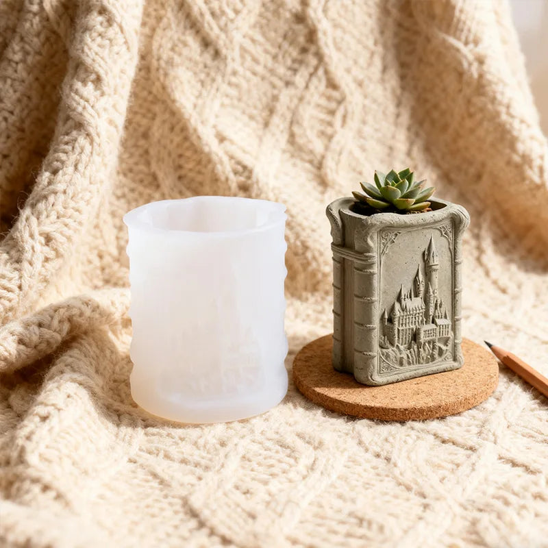 DIY Resin Mold Aromatherapy Candle Cup Silicone Mold Vase Storage Silicone Mold Magic Castle Flower Pot Plaster Cup Mold Oasis Select