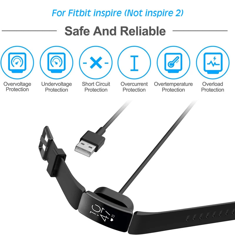 USB Charger Cable for Fitbit Inspire HR, Inspire & Ace 2 Smartwatch Charger Cable Oasis Select