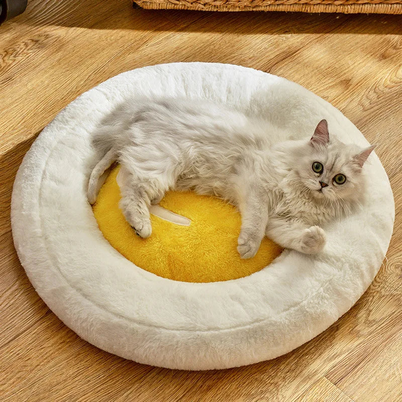All-season Cat Bed & Small Dog Pet Sleeping Pad - Comfortable Summer Cool/Winter Warm Fleece Bed with Non-slip Base Oasis Select