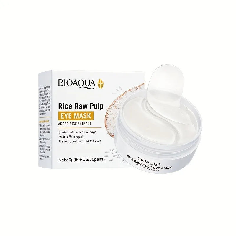 Eye Mask Pairs of Rice Milk Moisturizing Eliminates Dark Circles Eye Bags Wrinkles Tightens The Skin Suitable for All Symptoms Oasis Select A