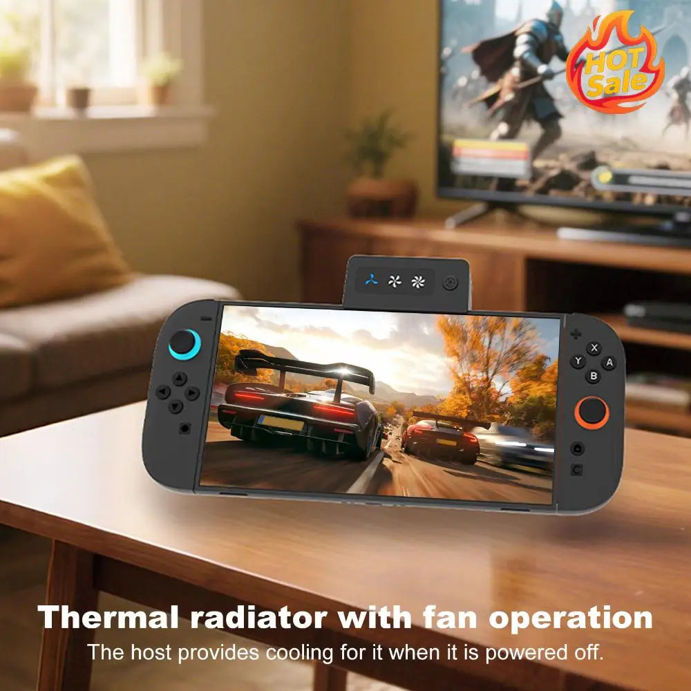 Cooling Fan 3 Adjustable Speeds Console External Cooler Fan Game Console Cooler for Nintendo Switch2 Oasis Select