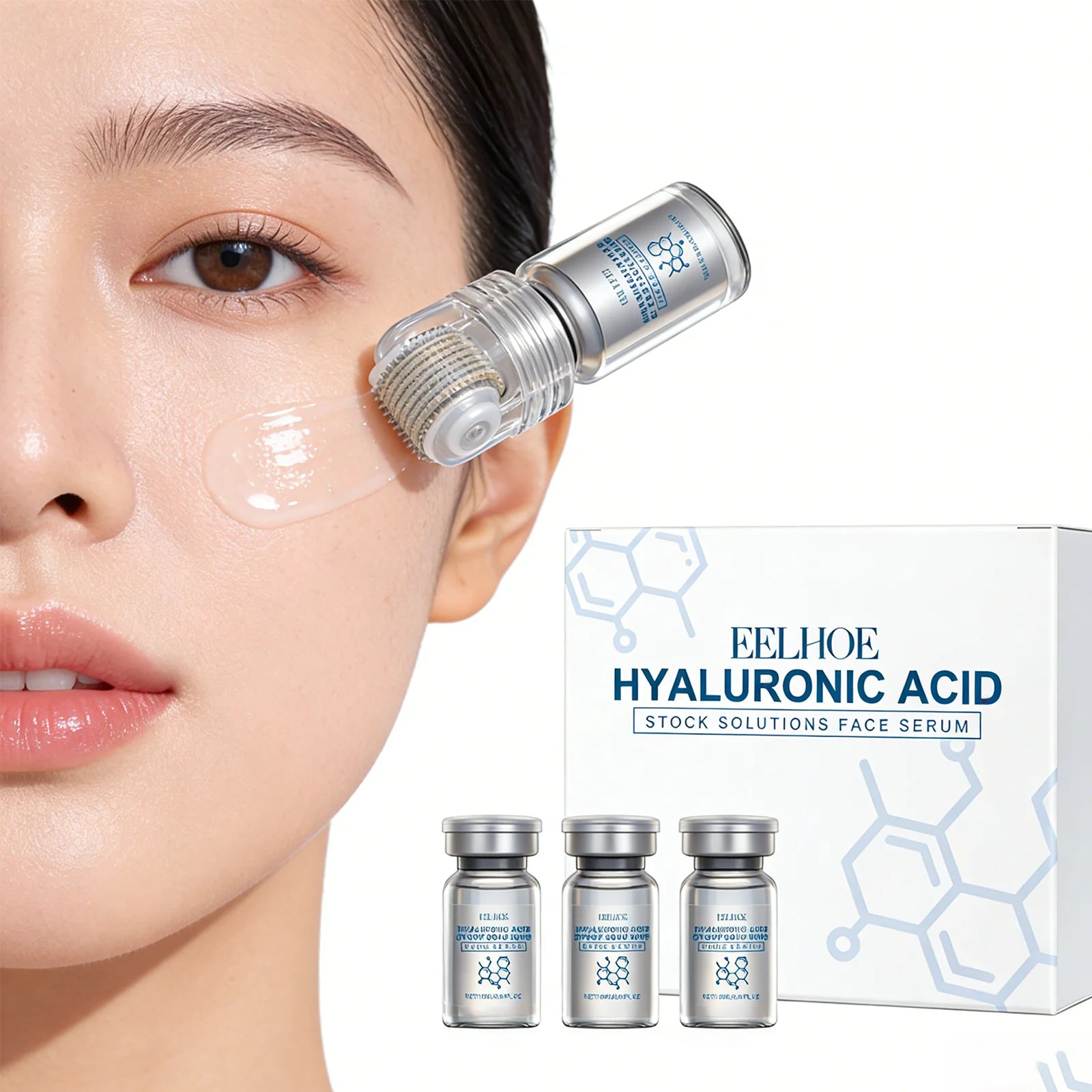 Niacinamide Microneedle serum Facial serum Kit 0.25mm Moisturizing Skin nourishing Winter skincare Face Roller Day cream 30ml Oasis Select