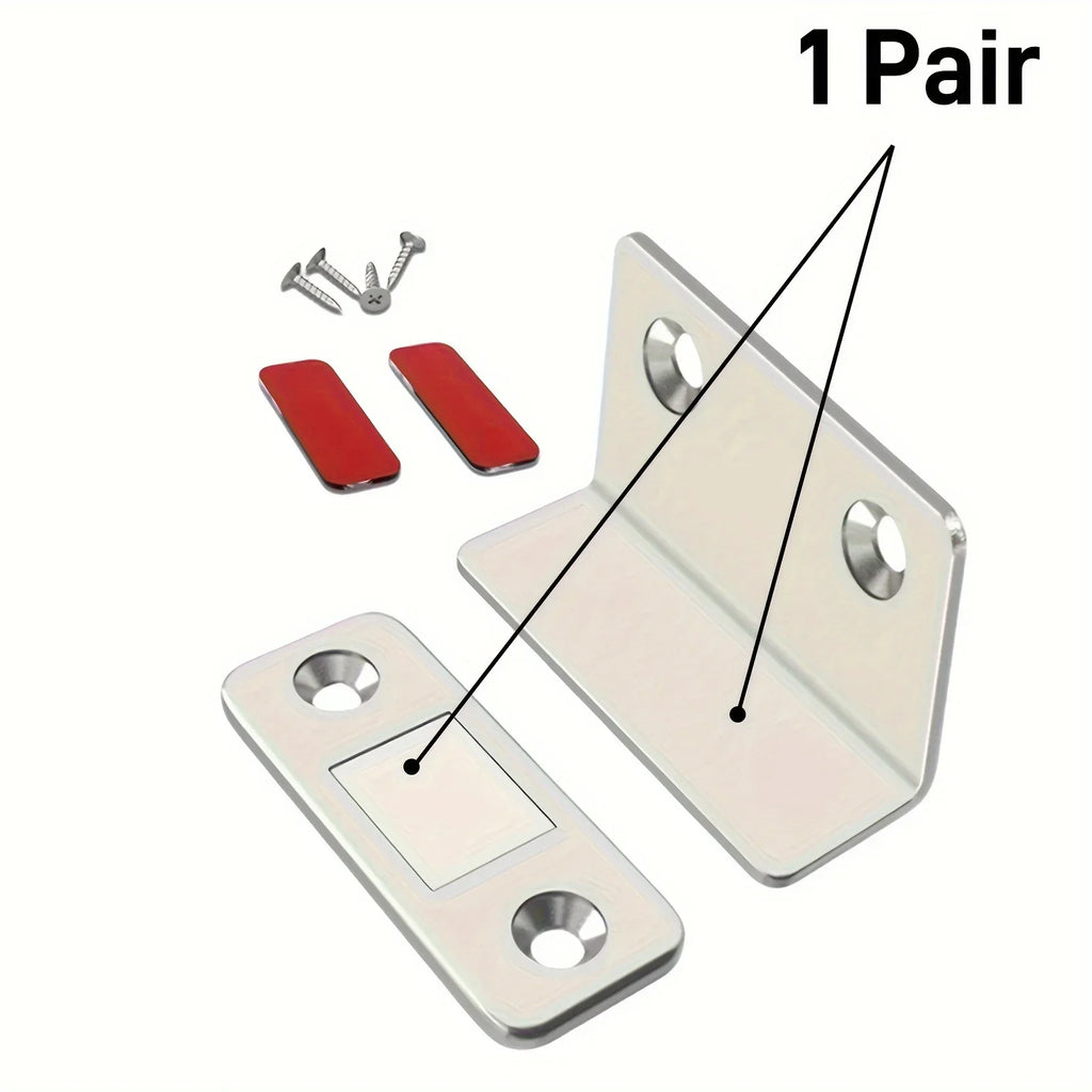 Punch Free Door Stopper Strong Magnetic L-shaped Closet Door Closer Ultra Thin Invisible Anti Collision for Home Improvement Oasis Select 1pair