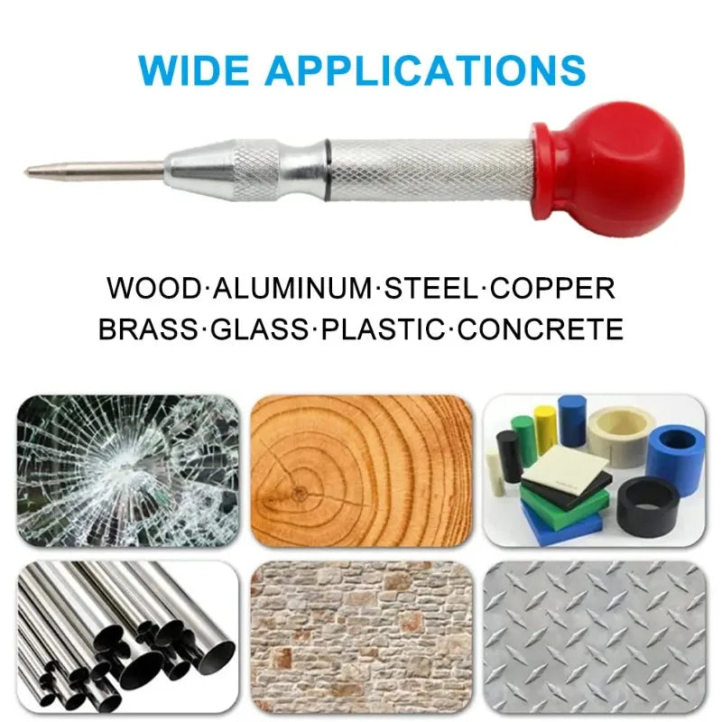 Manual Center Punch Locator High Hardness Punch Tool Drill Bit Woodworking DIY Tool Punch Centering and Punching Tool Oasis Select