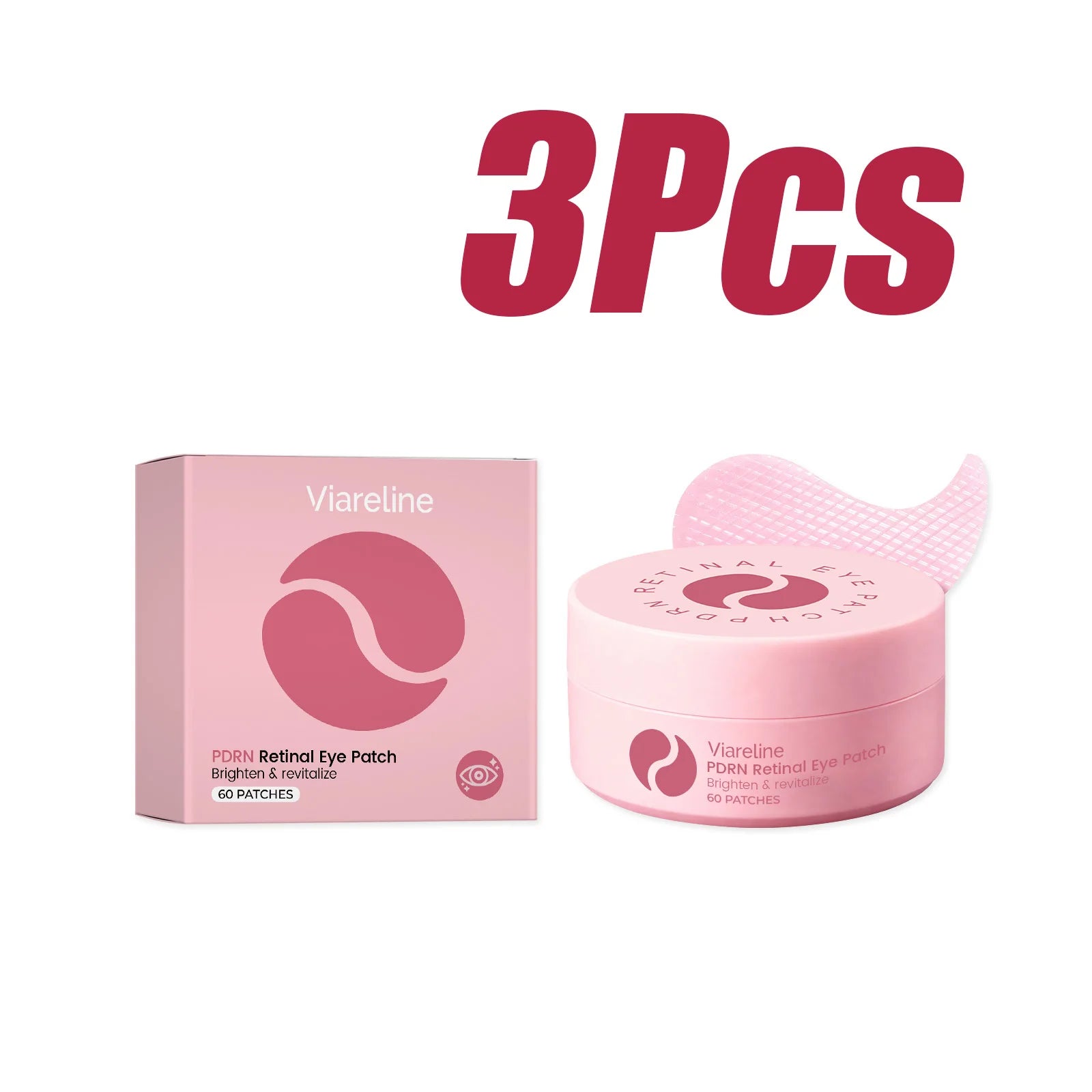 Brightening Revitalizing Eye Patch with Retinol Hydrogel Gel Eye Mask for Dark Circles Puffiness Hydrating Nourishing Under Eye Oasis Select 3 x 60pcs Boxed