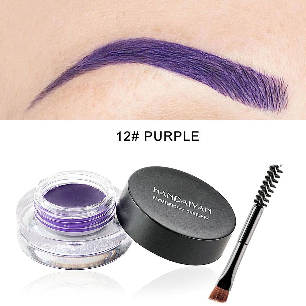 HANDAIYAN Waterproof Eyebrow Gel Cream – 12 Shades, Long Lasting