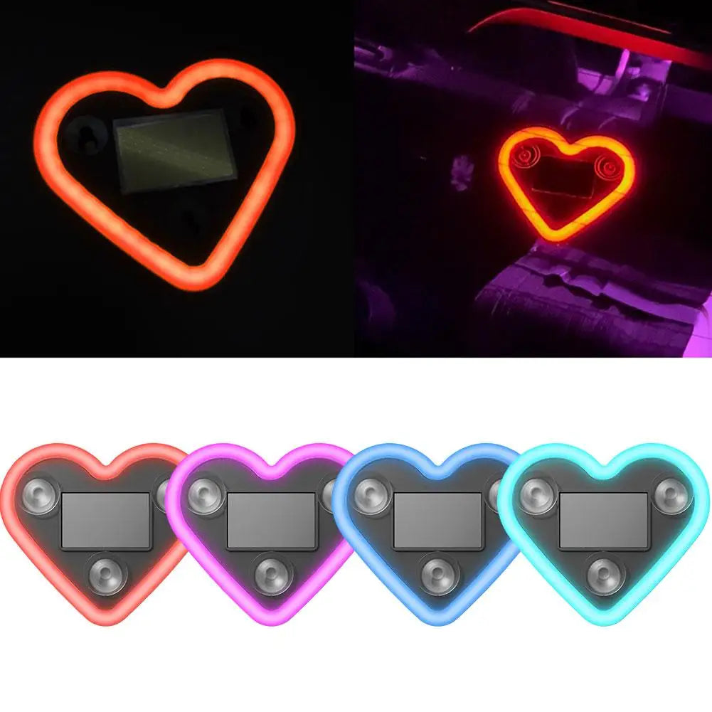 Solar Heart-Shaped Car Atmosphere Light | 5 LED Modes