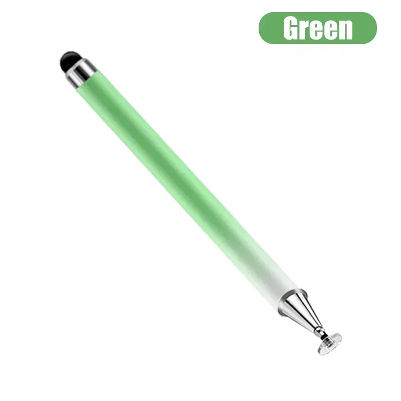 Universal 2 in 1 Stylus Pen for Smart Phone Tablet Drawing Capacitive Pencil Android Screen Touch Pen For iPhone Samsung Oasis Select GREEN
