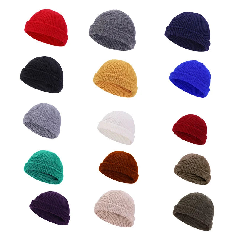 Cold hat, melon skin hat, knitted hat, short hip-hop street hat, woolen hat, men's and women's hat, street retro hexagonal hat Oasis Select