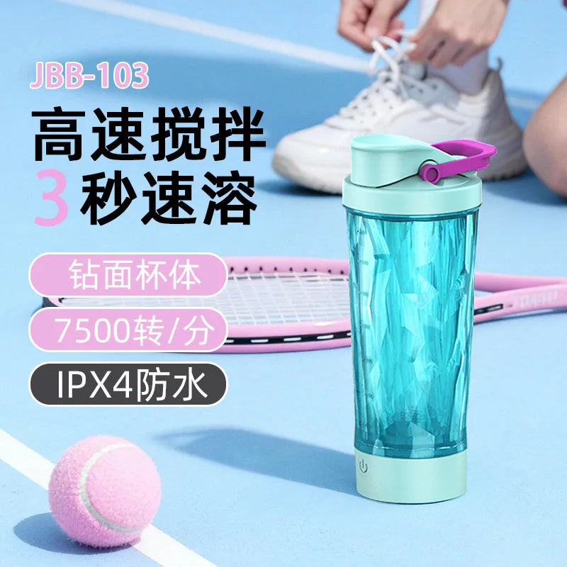Electric Protein Shaker Bottle – Portable USB Mixing Cup