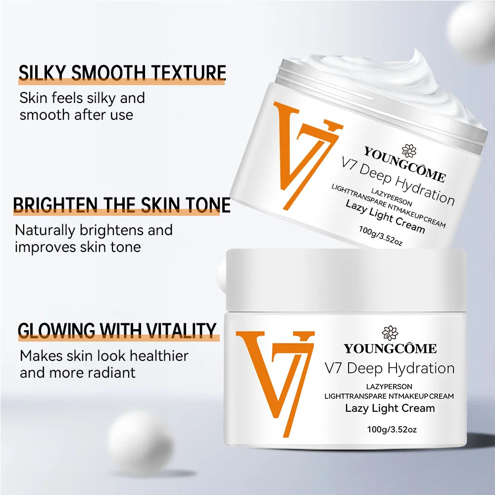 Face Cream V7 Deep Hydration Waterlight Instant Whitening Moisturizing Cream Vitamin H Nourish Brighten Skin Tone Fade Blemishes Oasis Select