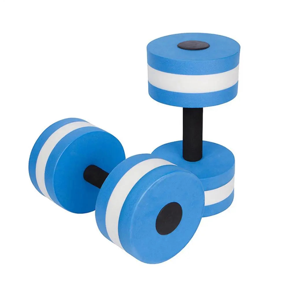 2pcs EVA Water Foam Floating Dumbbell Swimming Pool Water Weight Aerobics Automatic Float Aquatic Barbell Swim Fitness Dumbbell Oasis Select Blue
