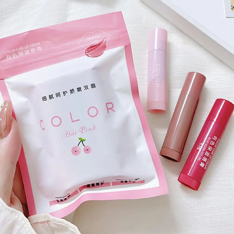 HAIPINK 3-Piece Set Tinted Moisturizing Lip Balm - Hydrating, Fade Lip Lines, Prevent Chapping Oasis Select