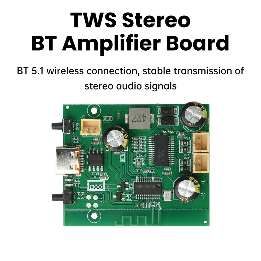 10W+10W 2.0 Channel Digital Stereo Sound Power Amplifier Board TWS 2*10W Bluetooth Module DC5V 3.7V Amplifiers AMP Oasis Select
