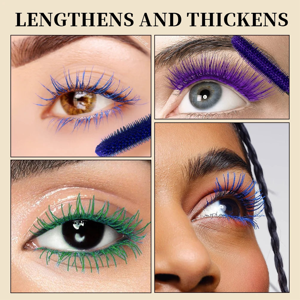 QIBEST 4D Silk Fiber Mascara – Waterproof & Colorful Lashes