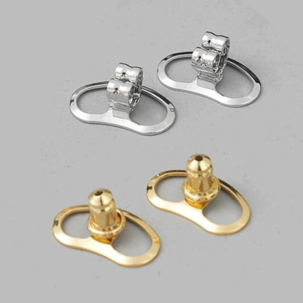 4pcs Metal Earring Lifters Backs Stopper Fastener For DIY Ear Stud Plug Replacement Jewelry Making Supplies Findings Accessories Oasis Select