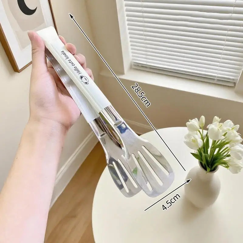 Stainless Steel Food Tongs Anti-Heat Kitchen Utensils for Buffet Cooking Bread Clip Pastry Clamp Desserts Salads Barbecue Oasis Select A